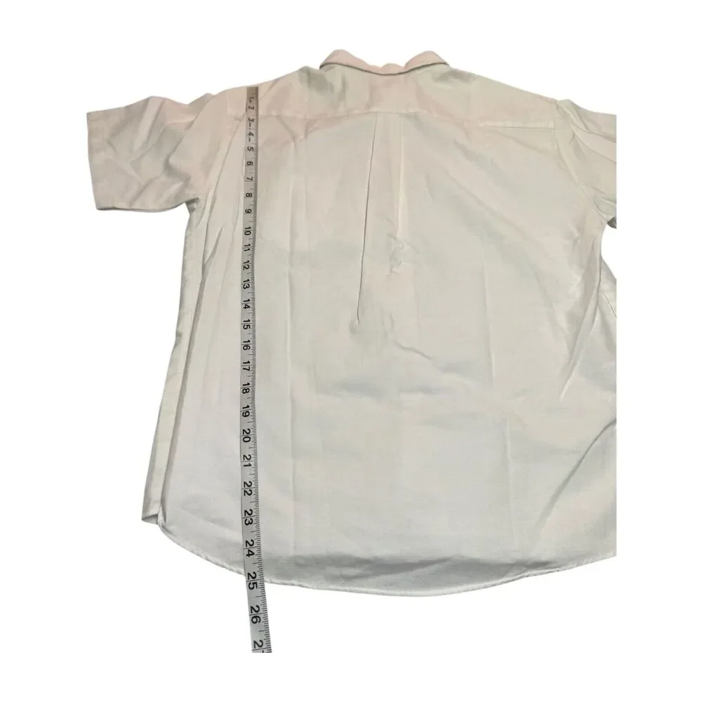 The Disney Store Shirt Men's 10 White Pleated Short Sleeve Collared Button-Down - Picture 5 of 6